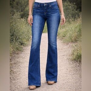 Vintage Y2K Hollister Low-Rise Flare Jeans Dark Wash W29 L33